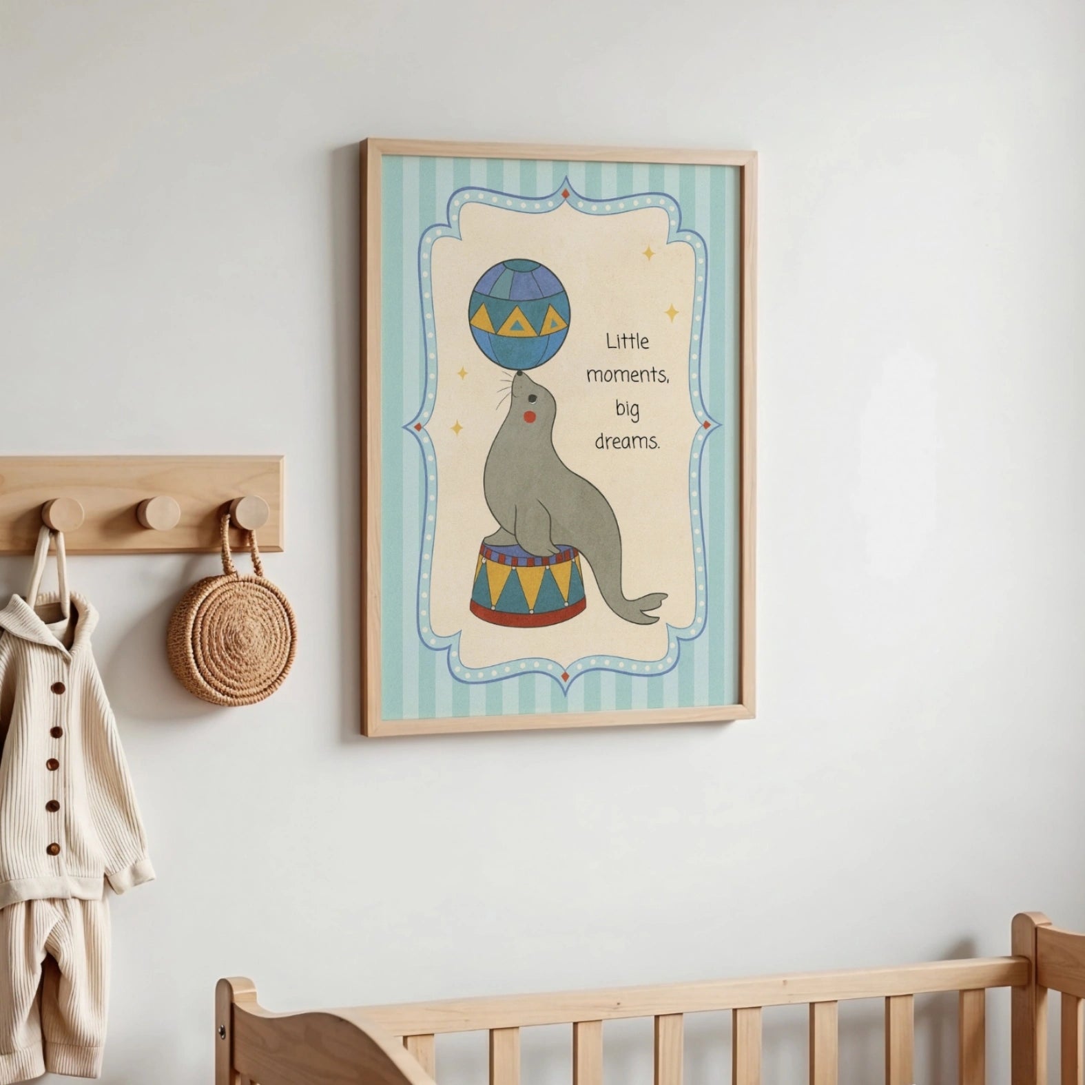 Seal Circus Nursery Print