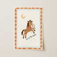 Cowboy Horse Nursery Print