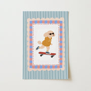 Skateboarding Poodle – Nursery & Kids Wall Art
