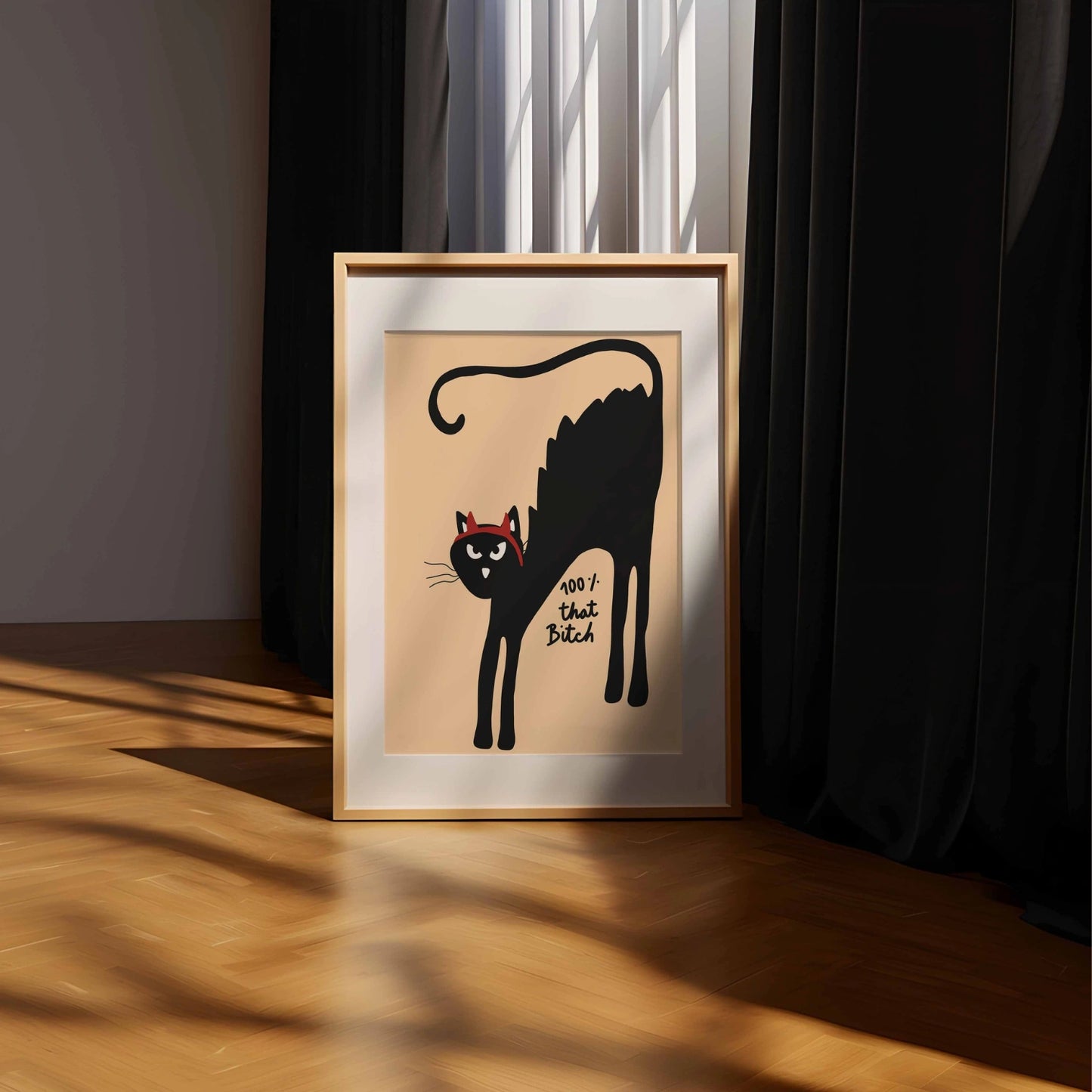 Sassy Black Cat Print – Funny Halloween