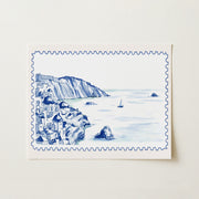 Mediterranean Coastal Village – Arte de pared costero