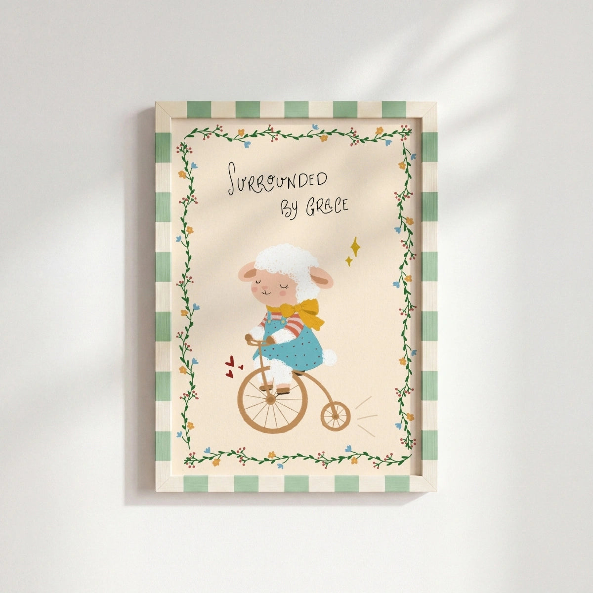 Cute Lamb Baby Room Decor, Christian Nursery Decor