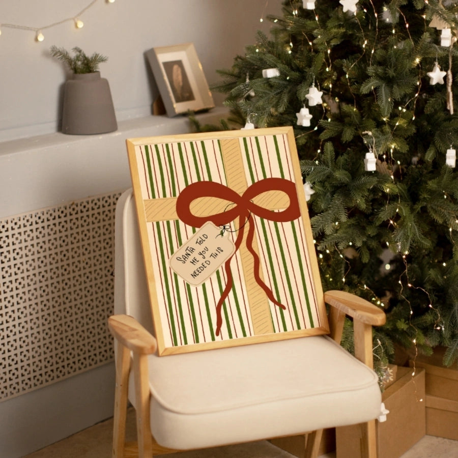 Retro Festive Present Print
