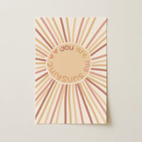 Retro Sun Rays Poster