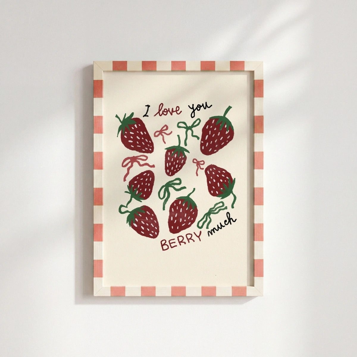 Strawberry Wall Art, Colorful Kids Decor