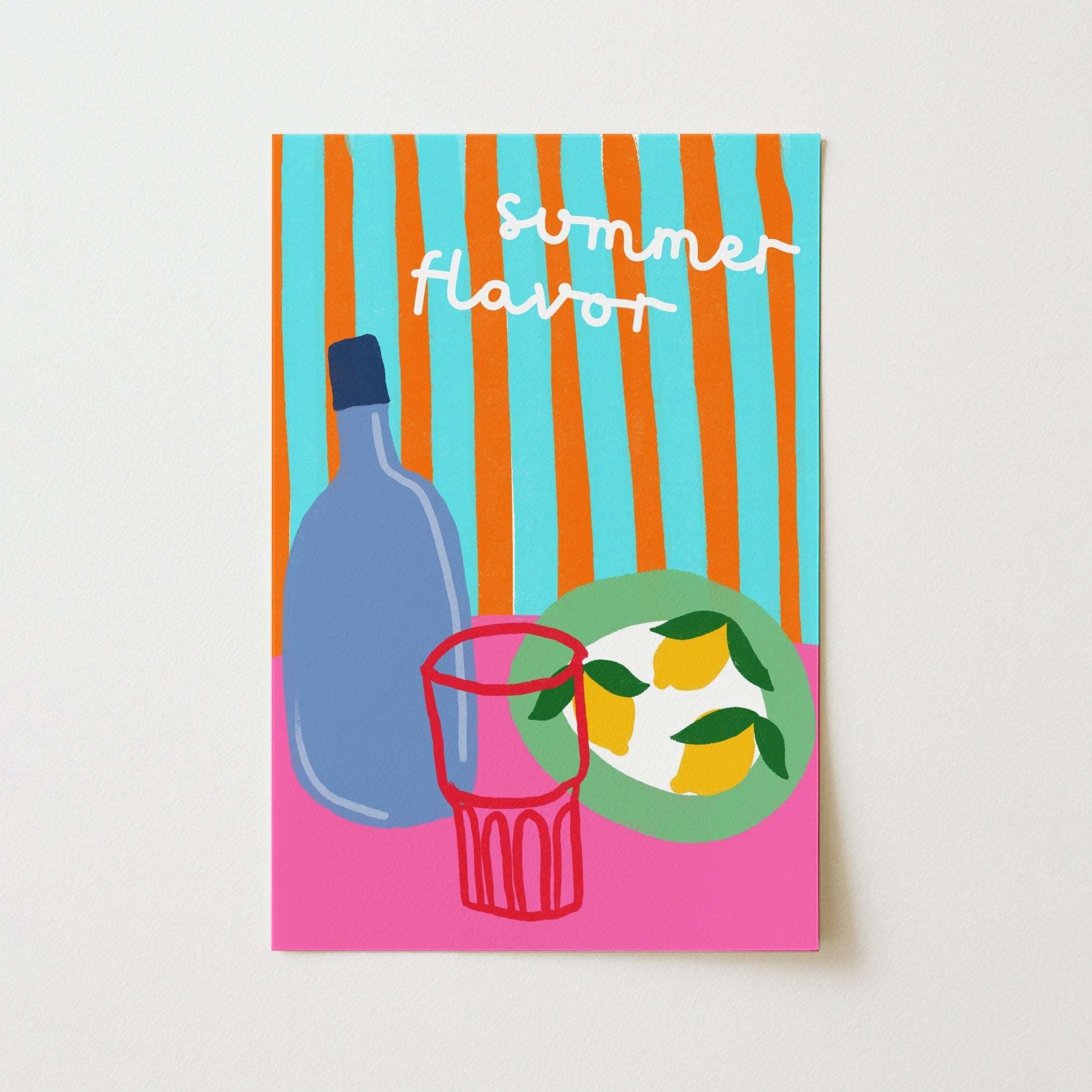 Summer Flavor Wall Art - Retro Mediterranean Print