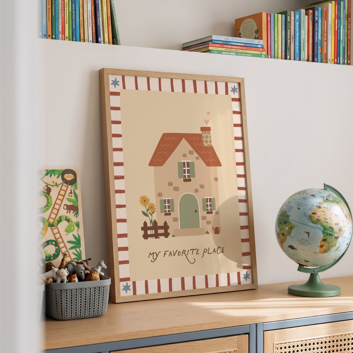 My Favorite Place Cottage – Poster fürs Baby- und Kinderzimmer