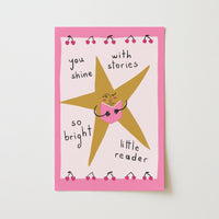 Little Reader Star  – Cute Bookish Print