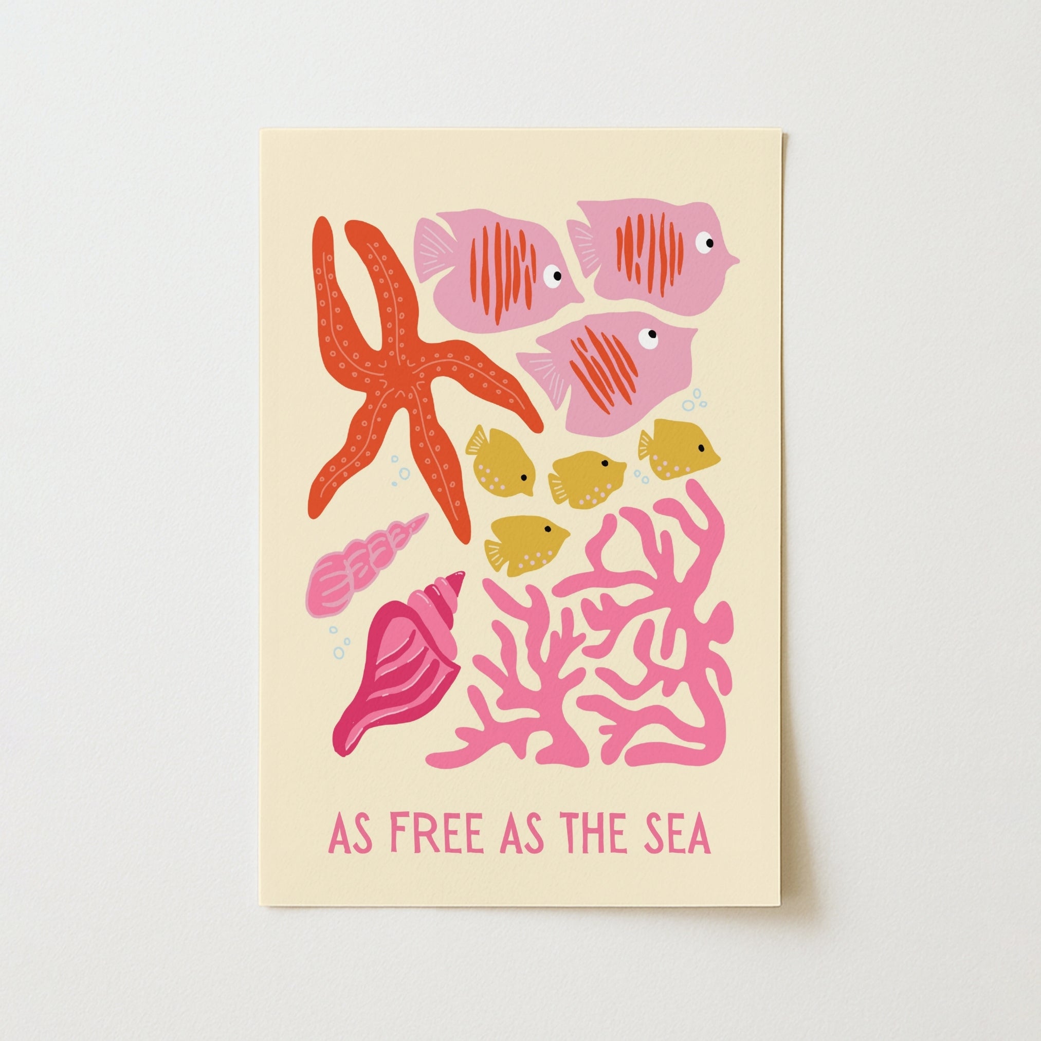 As Free As the Sea – Colorful Ocean Wall Art Print
