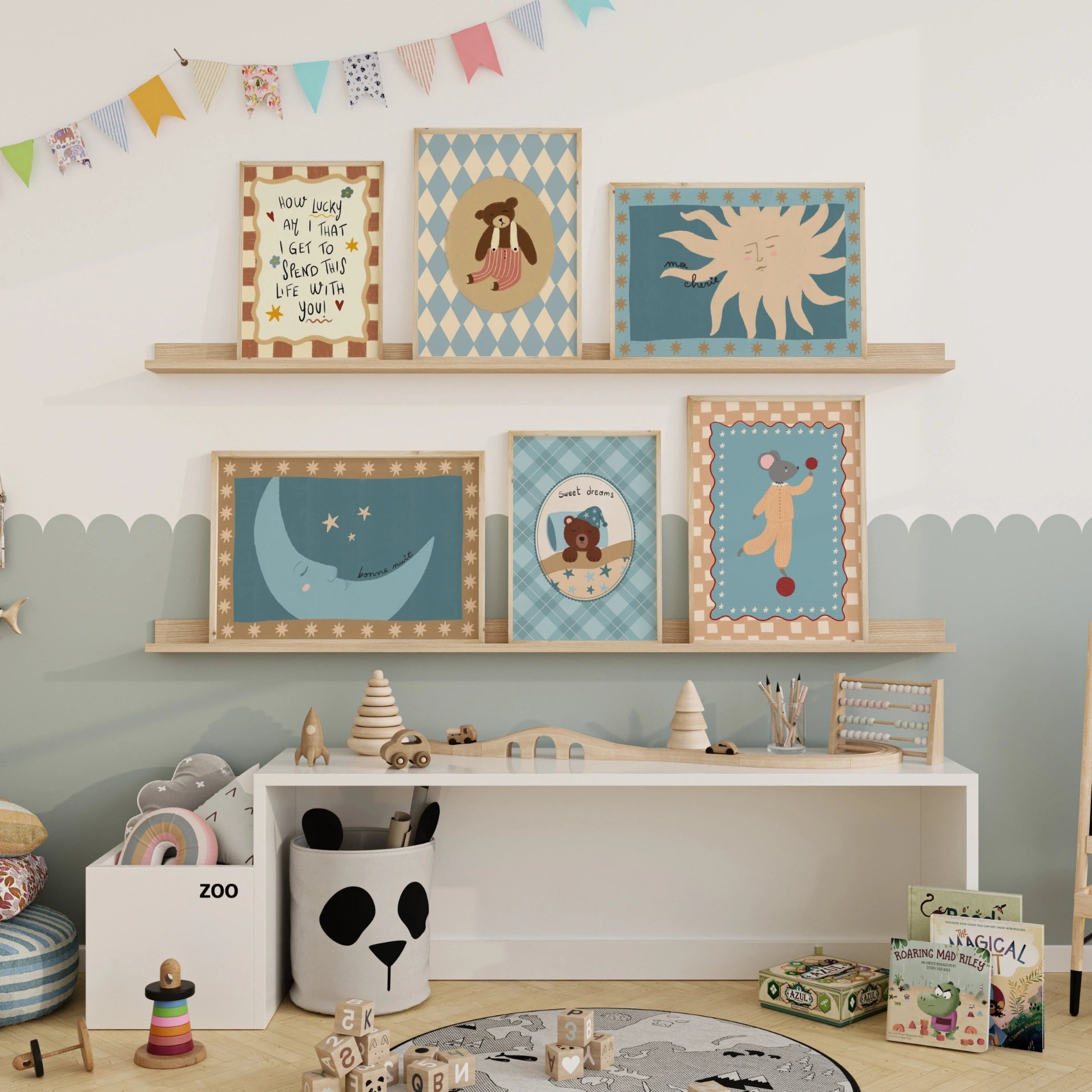 Handmade Vintage Nursery Decor, over 210 prints (Instant Download)