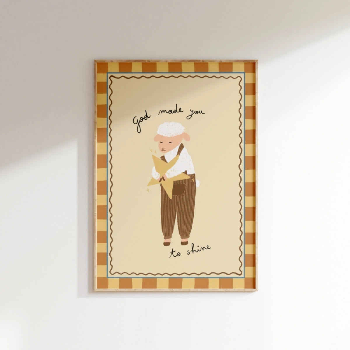 Cute Christian Kids Wall Art, Christian Nursery Decor