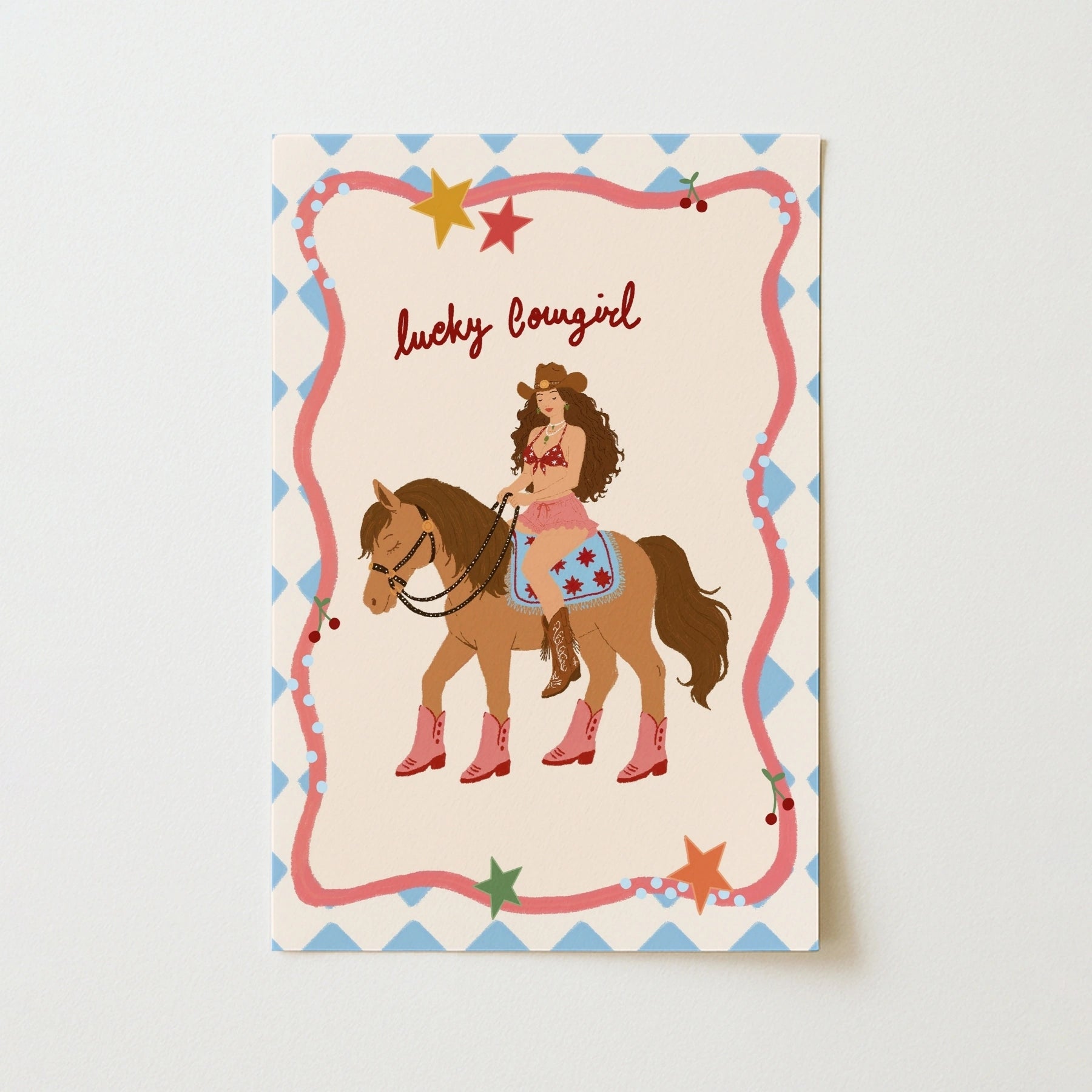 Lucky Cowgirl Wall Art