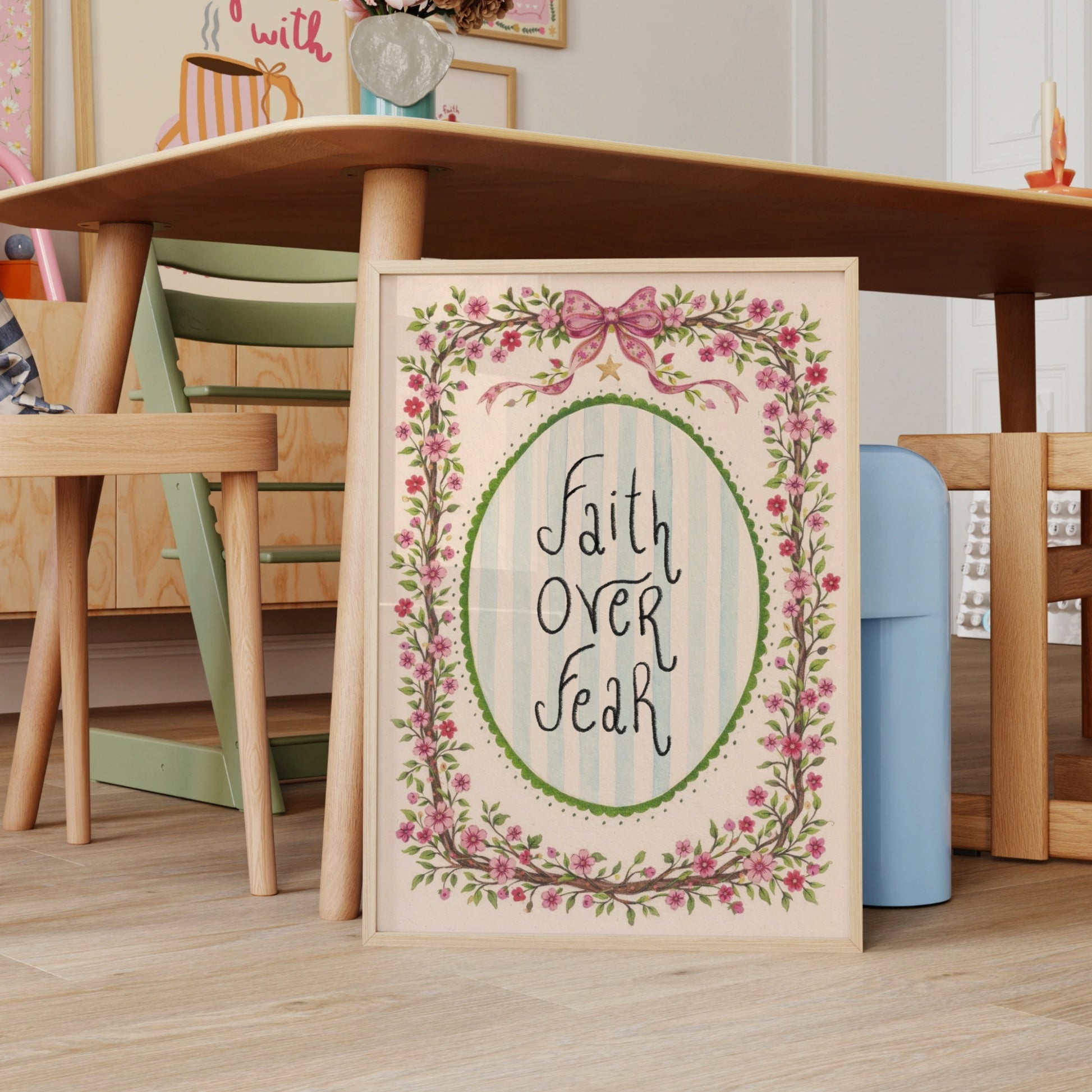 Art mural chrétien « La foi plutôt que la peur »