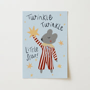 Twinkle Little Star Mouse – Art mural pour chambre de bébé et enfants