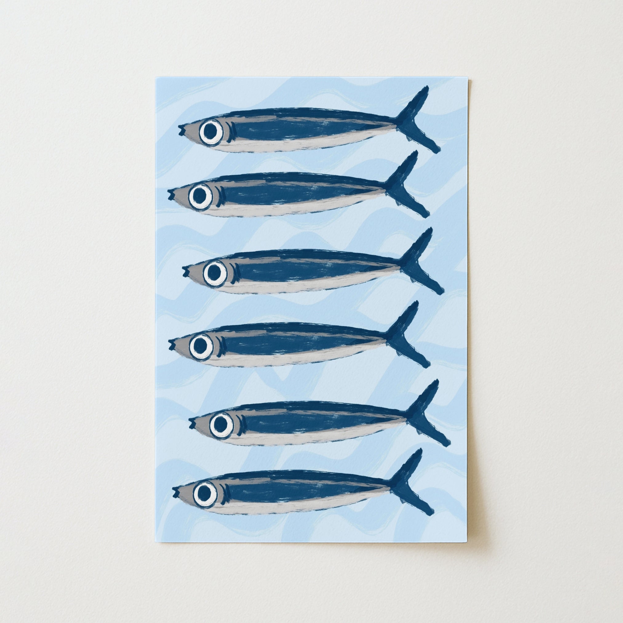 Sardine Wall Art – Coastal Fish Kitchen Print