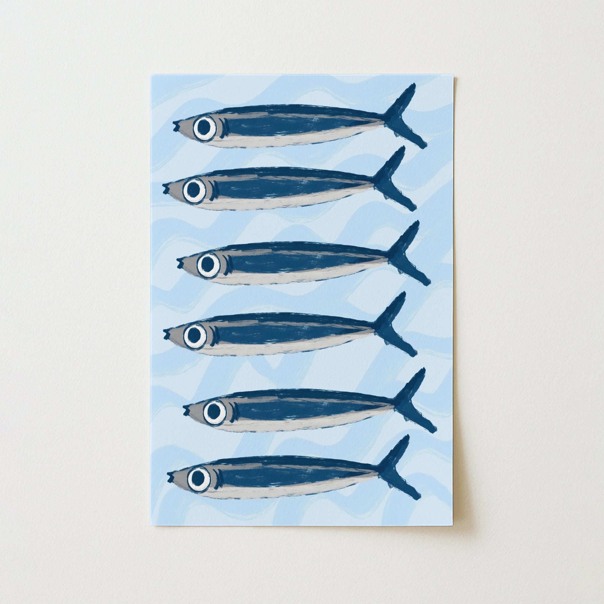 Sardine Wall Art – Coastal Fish Kitchen Print