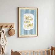 Twinkle Little Star Blue Stripes – Nursery & Kids Wall Art