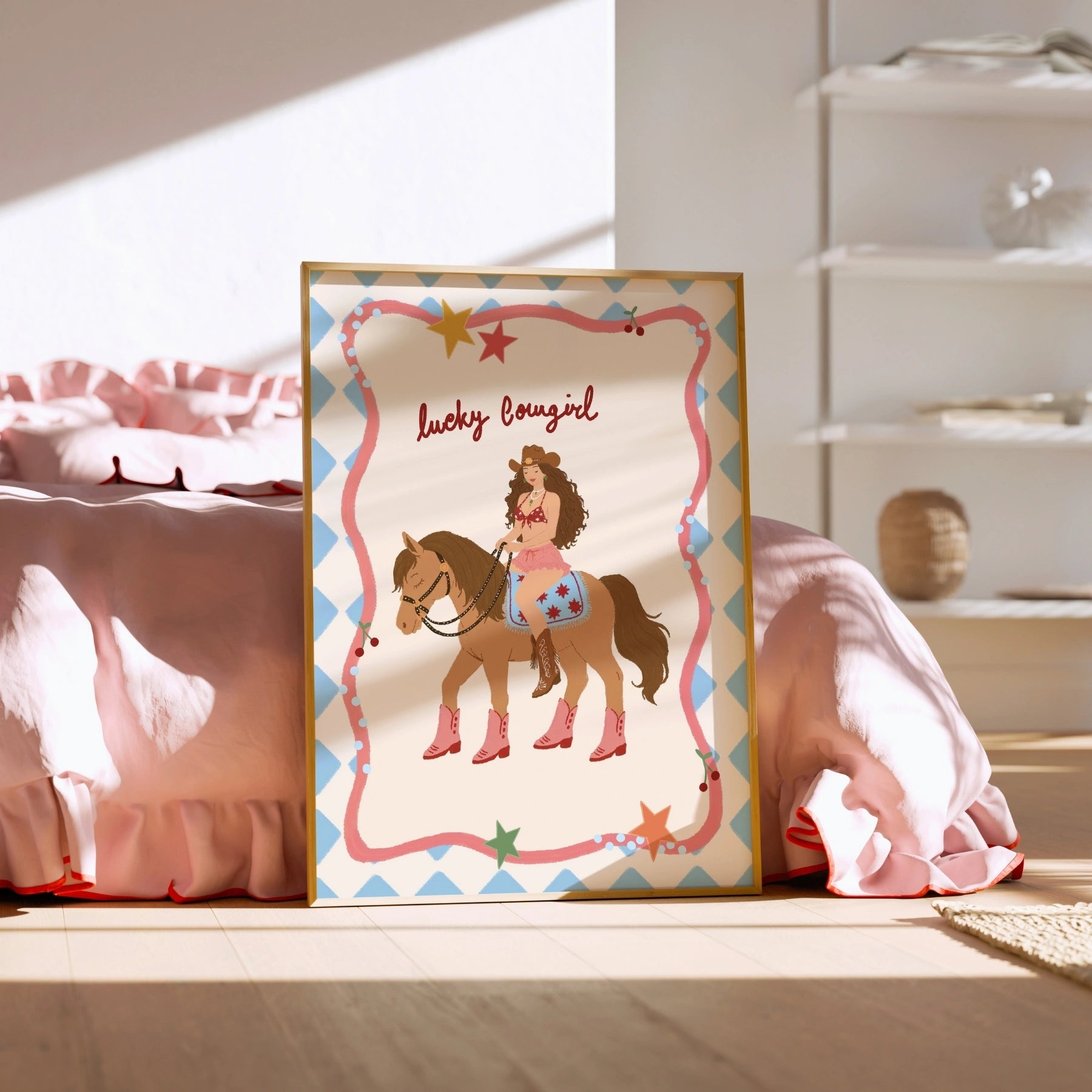 Lucky Cowgirl Wall Art