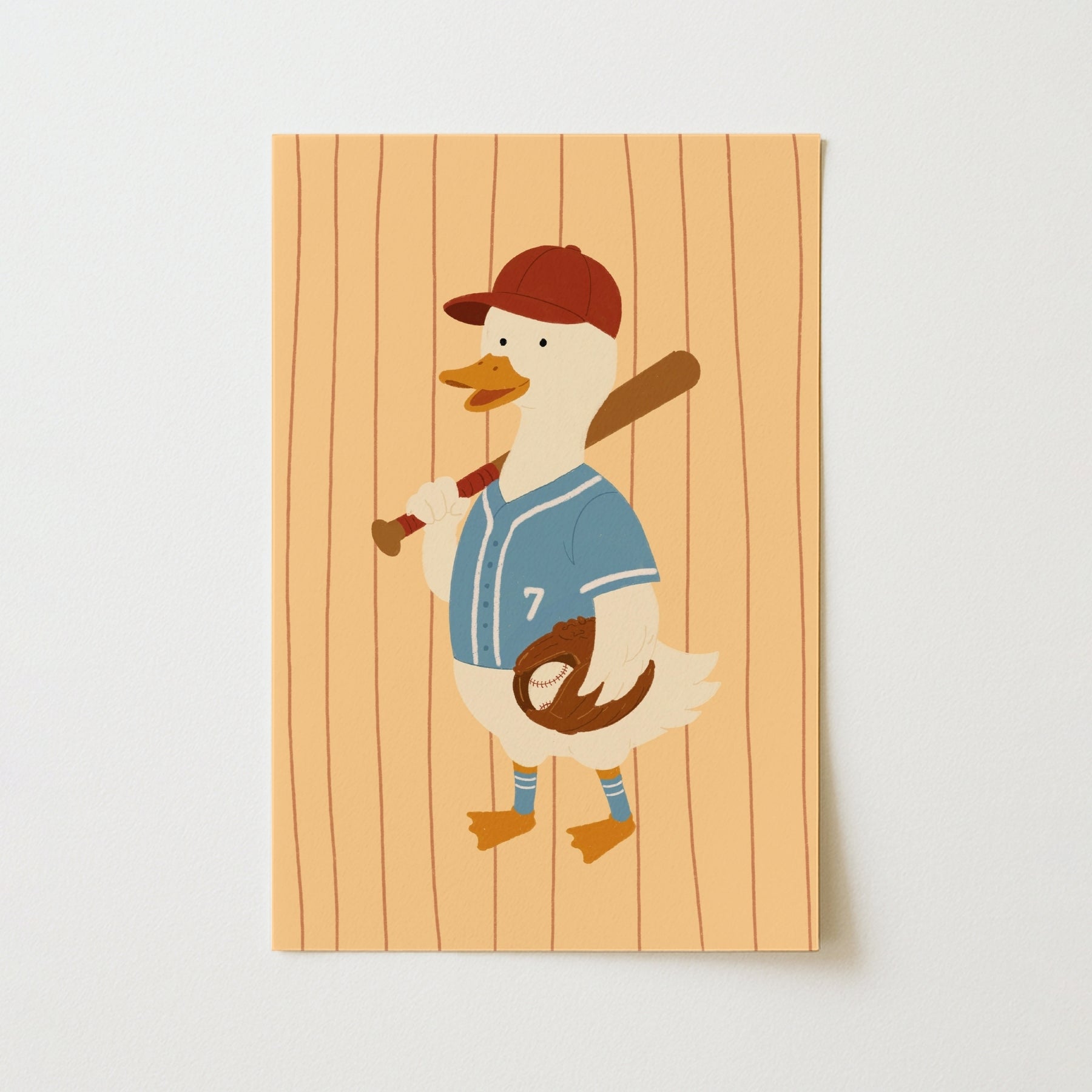 Baseball Duck Nursery Wall Art