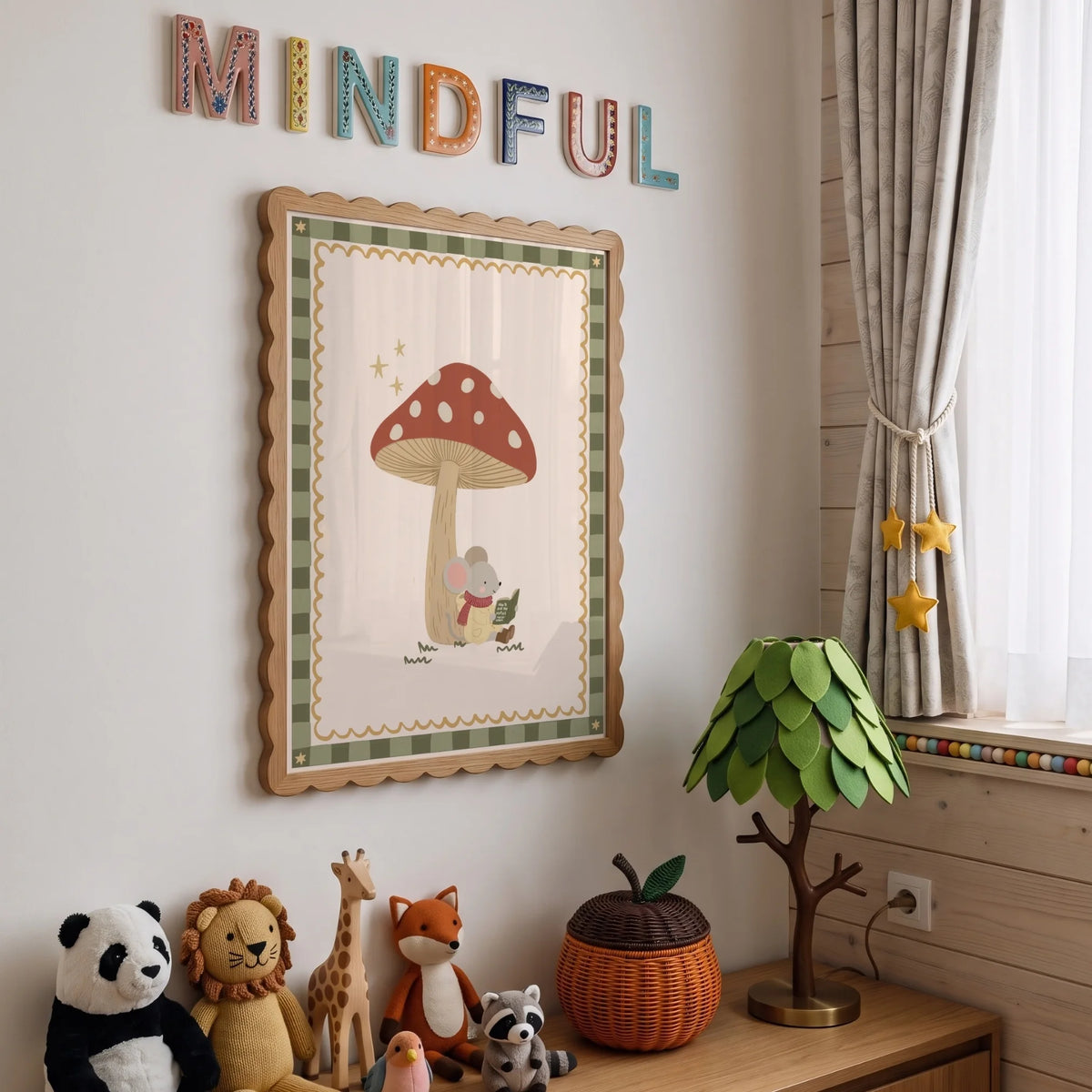 Little Mouse Under Mushroom – Nursery & Kids Wall Art