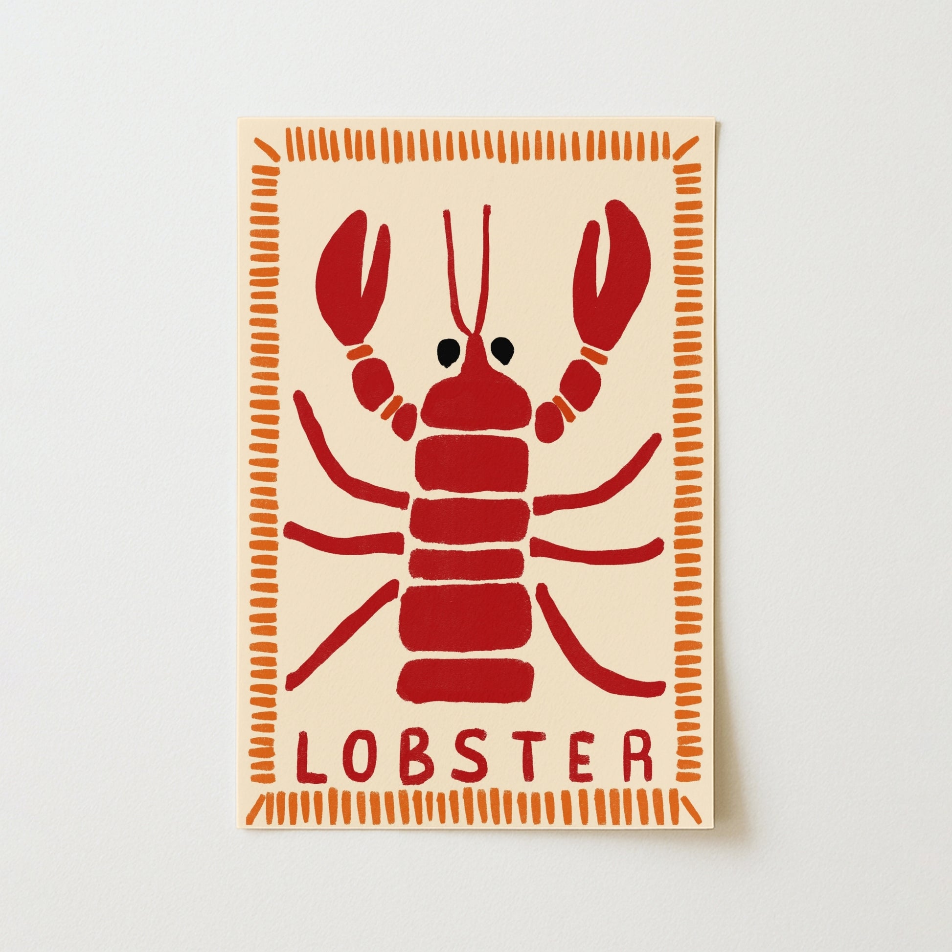 Lobster Print – Bold Red Coastal Wall Art