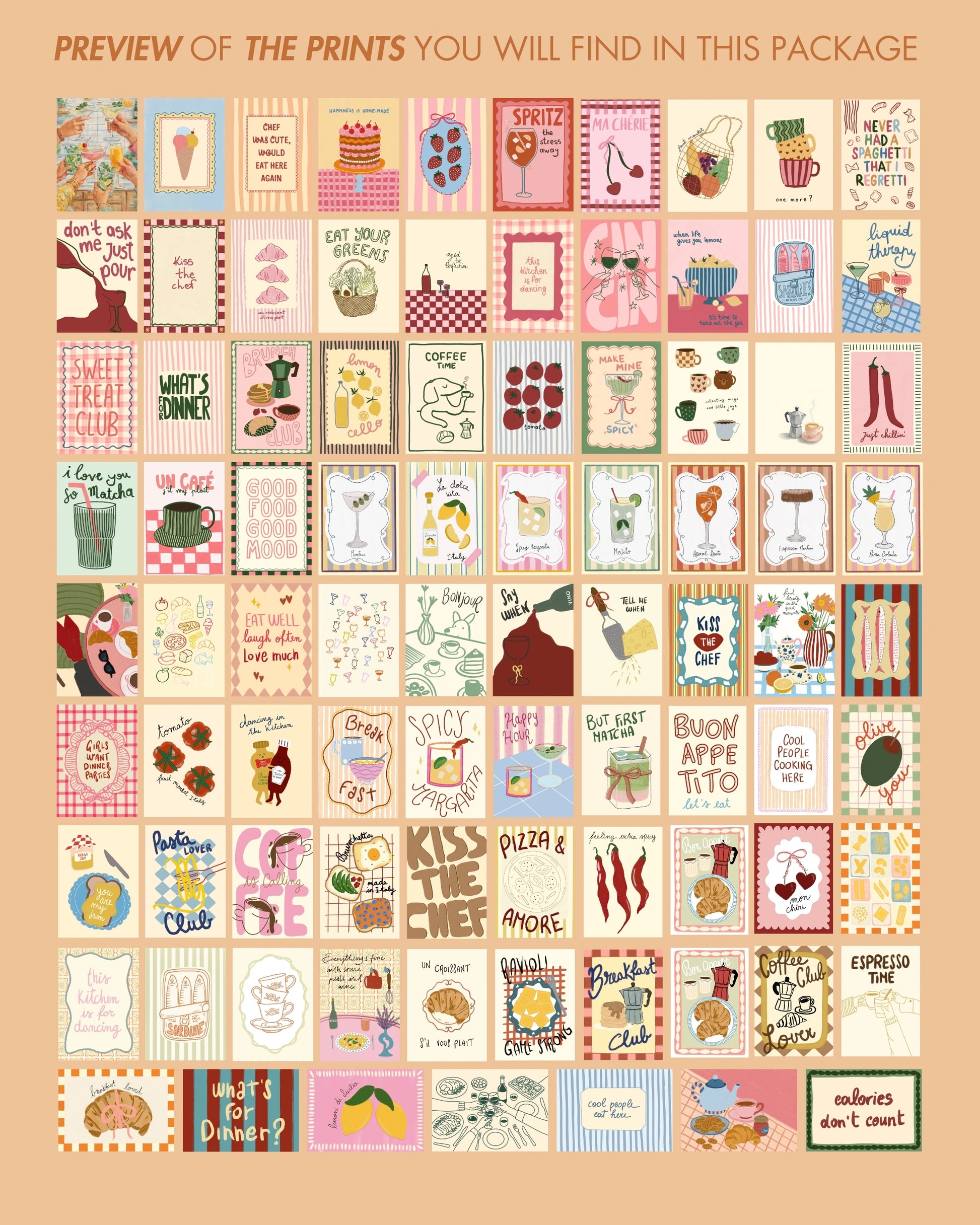 Cucina fatta a mano, oltre 100 stampe