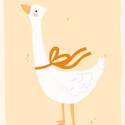 Goose with Orange Bow – Nursery & kids wall art