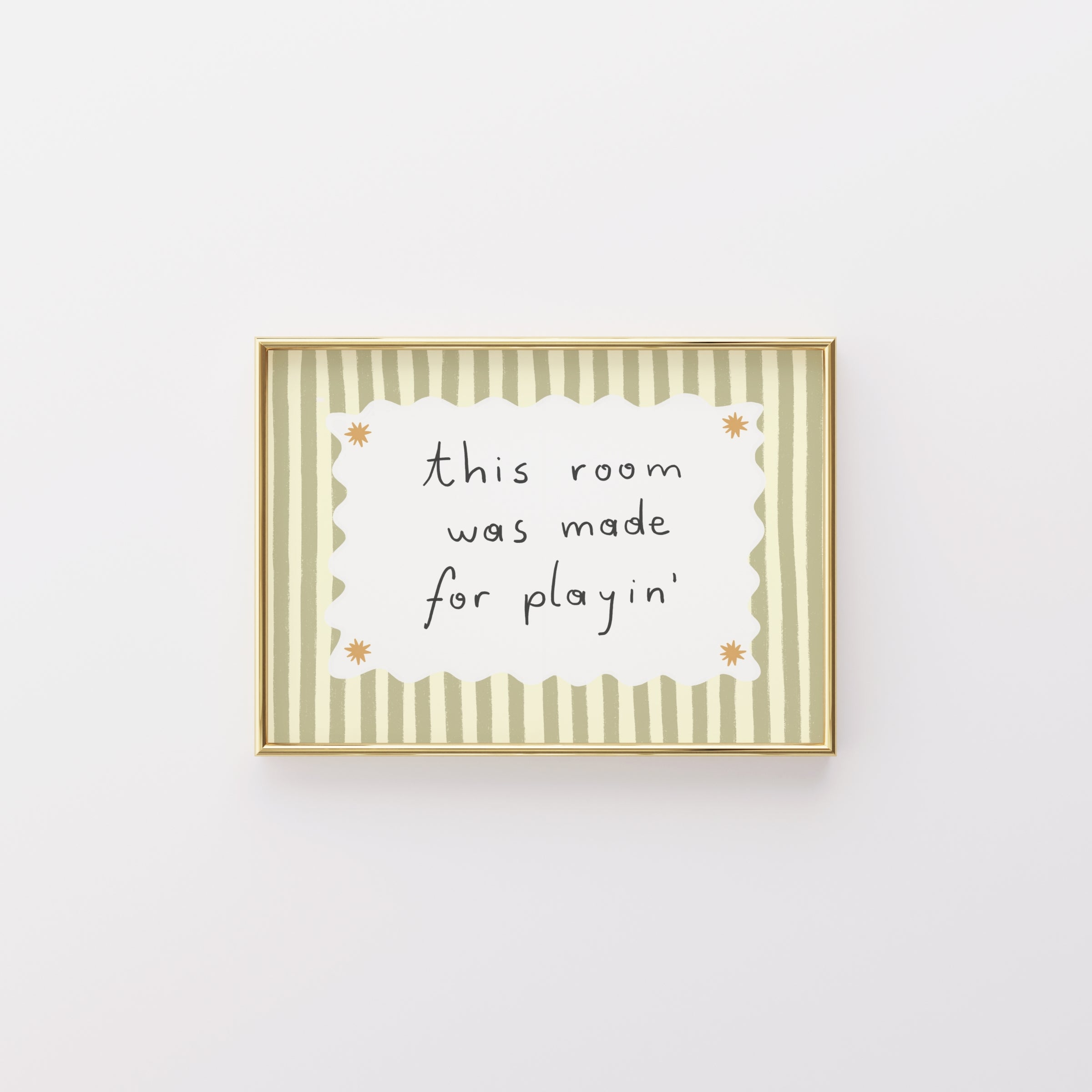 Poster vintage a righe per la cameretta dei bambini