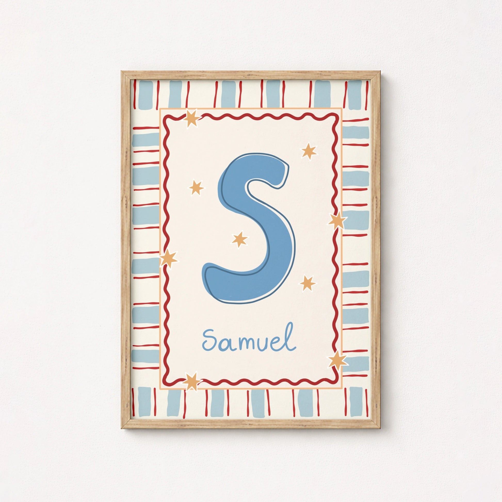 Personalized Nursery Name Wall Print
