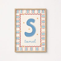Personalized Nursery Name Wall Print