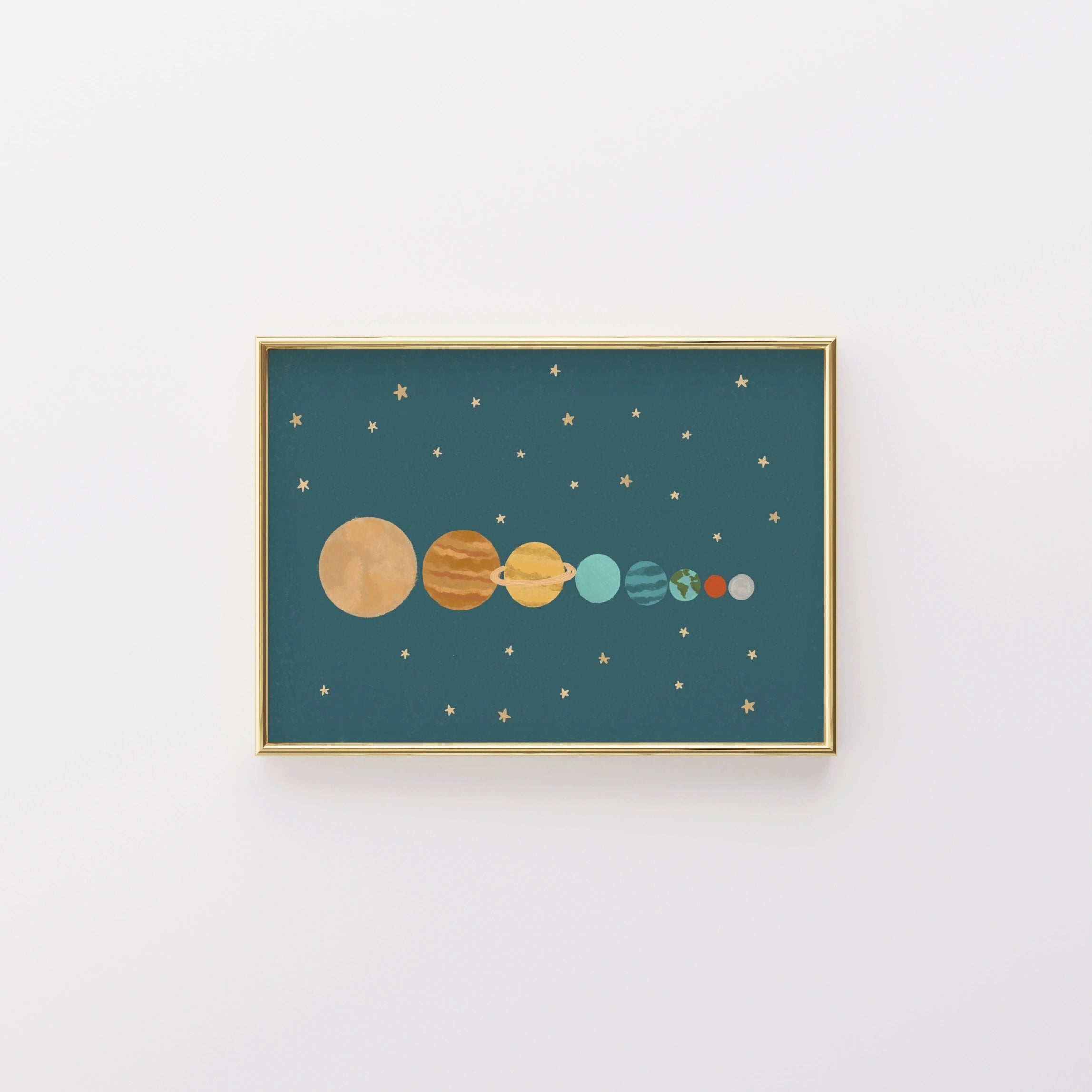 Arte da parete per bambini del Sistema solare