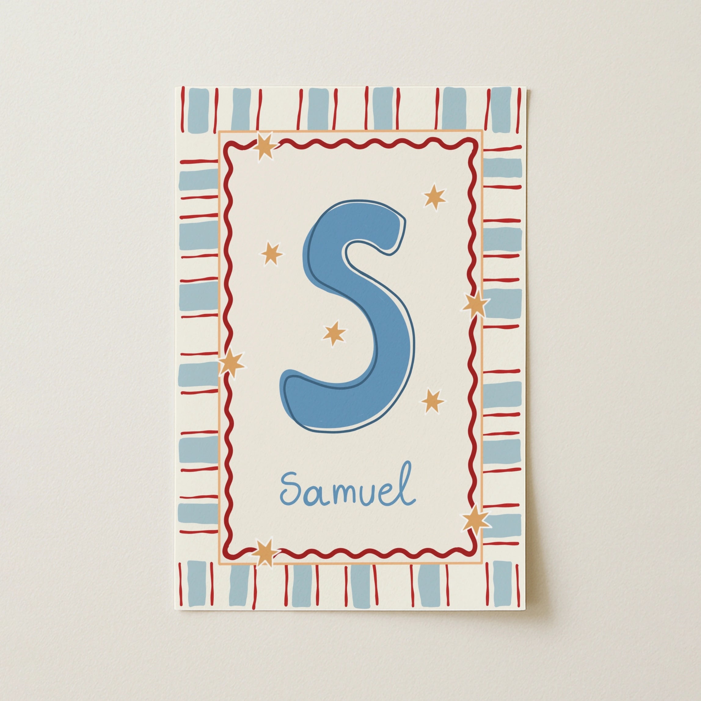 Personalized Nursery Name Wall Print
