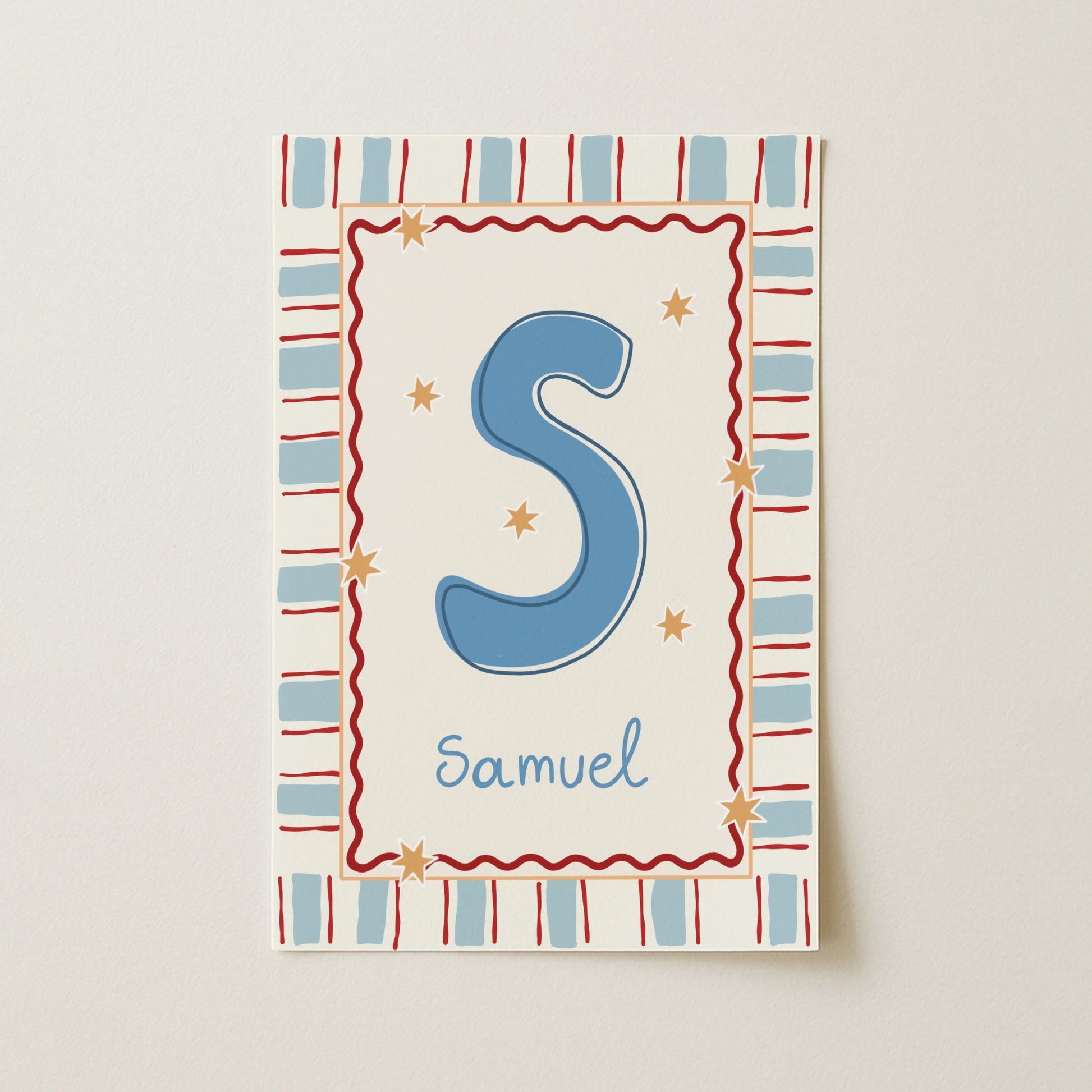 Personalized Nursery Name Wall Print