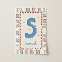 Personalized Nursery Name Wall Print