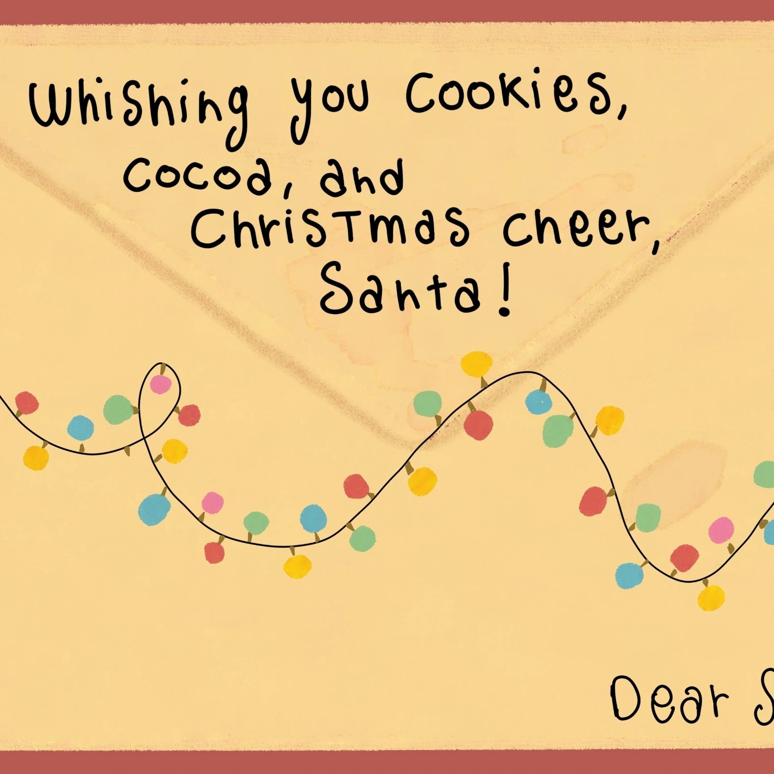 Cute Holiday Letter Print