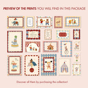Circus Nursery – Set di stampe da parete – 20 illustrazioni stampabili