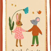 Best Friends Bunny and Mouse – Nursery & kids wall art