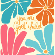 You Are God's Child with Flowers – Christian Wall Art