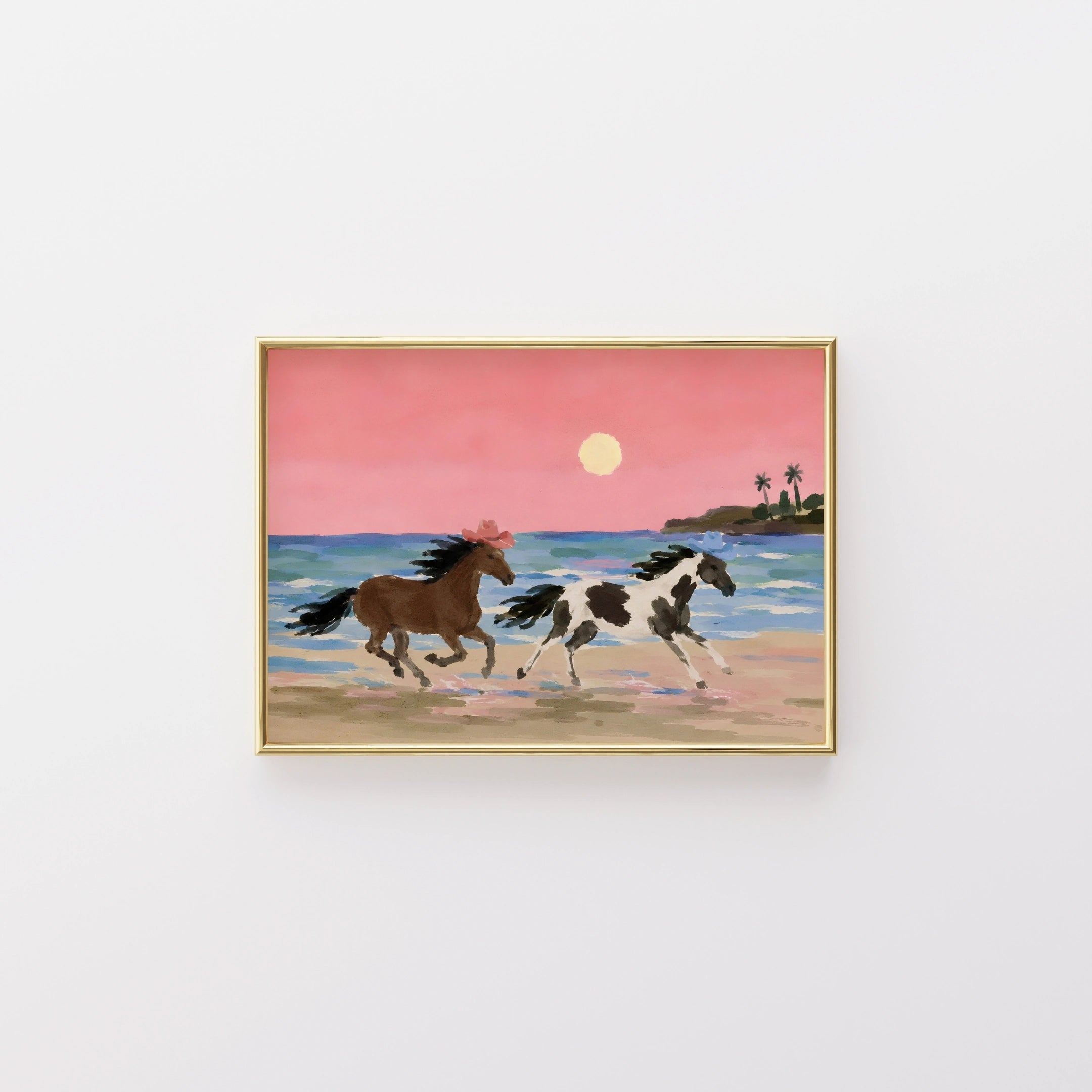 Coastal Cowgirl Horse Wall Art