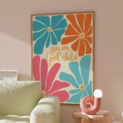You Are God's Child with Flowers – Christian Wall Art