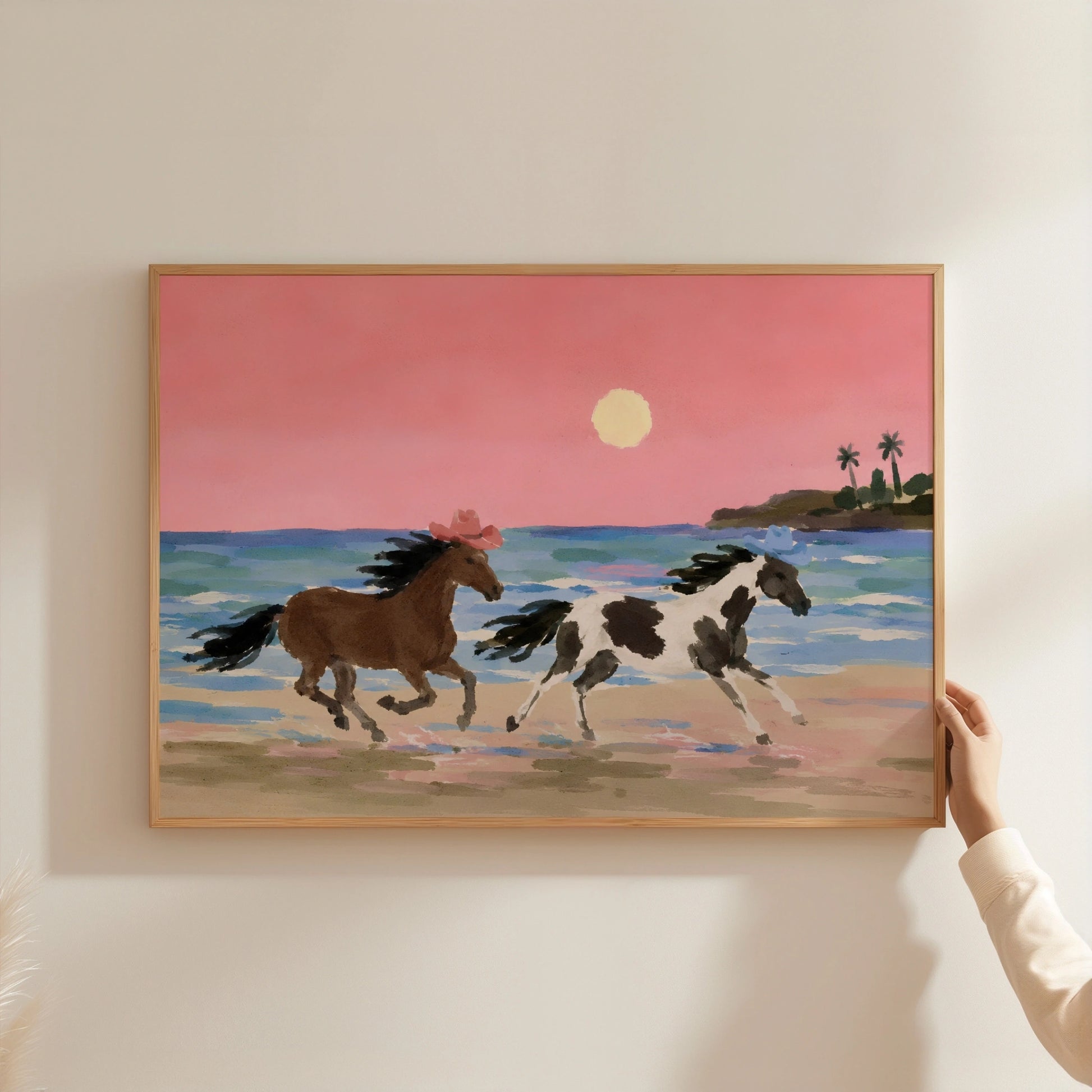 Coastal Cowgirl Horse Wall Art