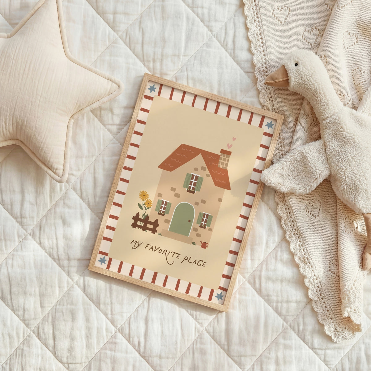 My Favorite Place Cottage – Poster fürs Baby- und Kinderzimmer