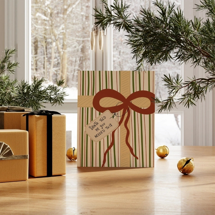 Retro Festive Present Print