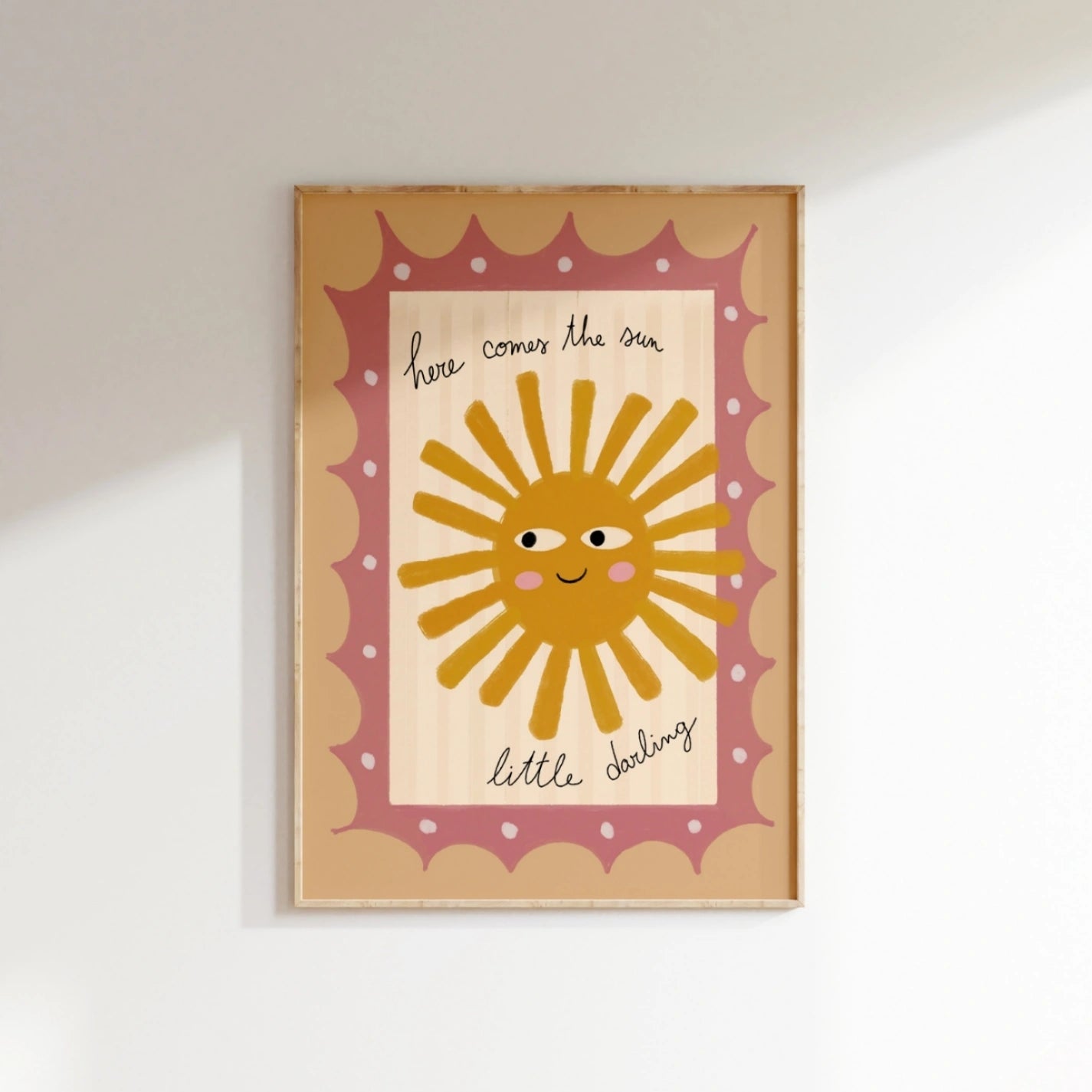 Smiling Sun Wall Art, Whimsical Kids Decor