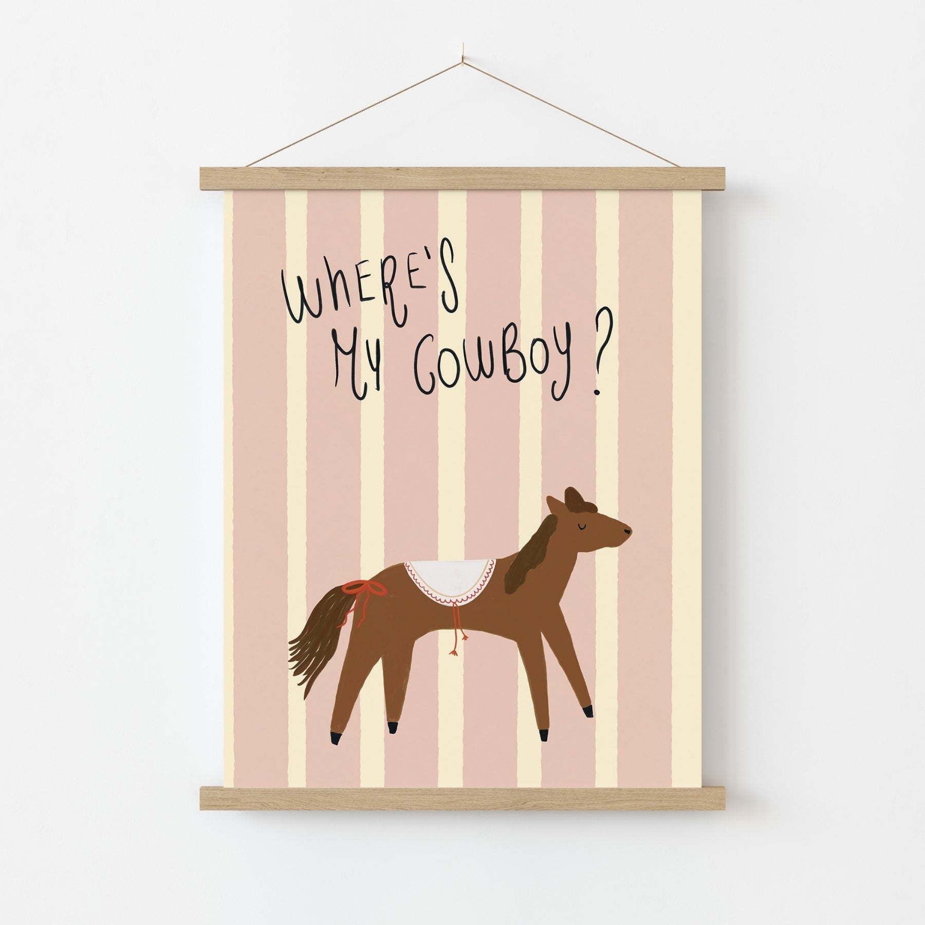 Vintage Horse Wall Art, Vintage Nursery Decor