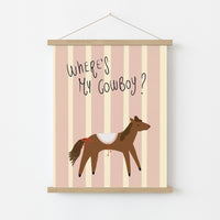 Vintage Horse Wall Art, Vintage Nursery Decor