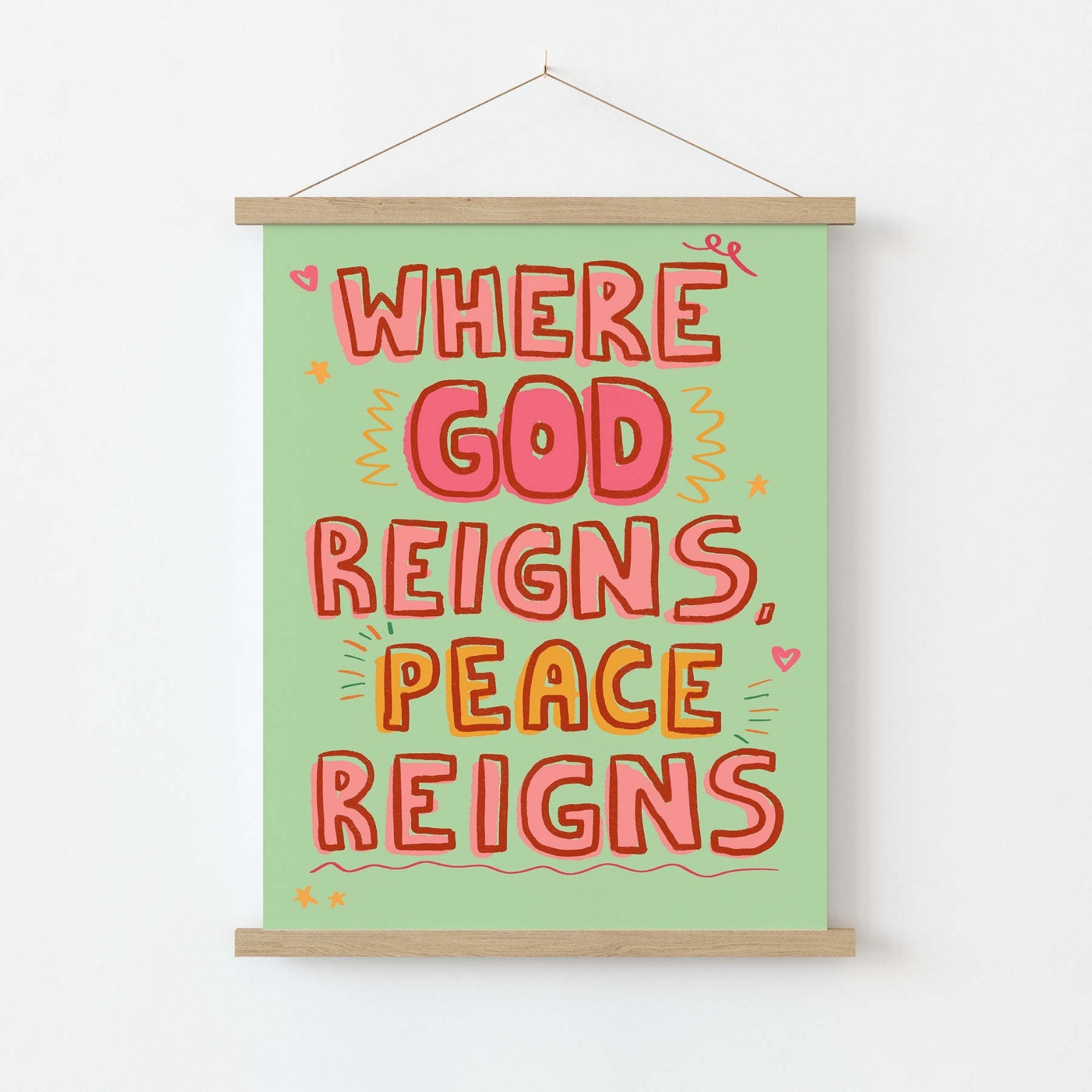 God Reigns Peace Print – Christian Wall Art