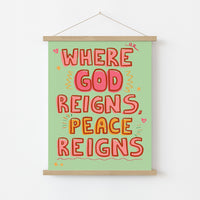 God Reigns Peace Print – Christian Wall Art