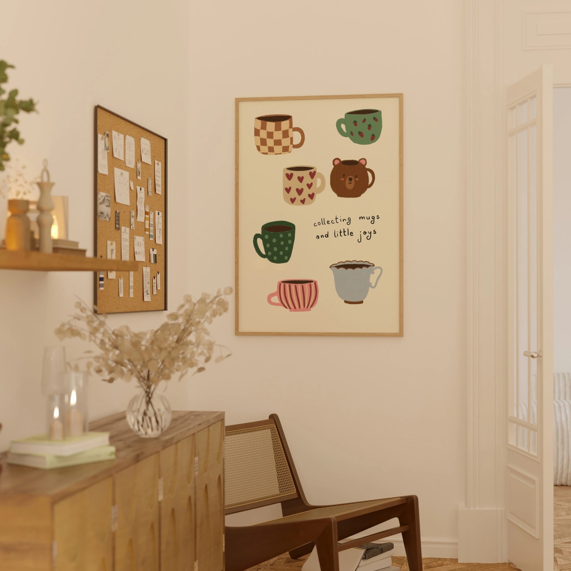 Decorazione murale per la tavola da pranzo italiana – Stampa di pasta, vino e cucina