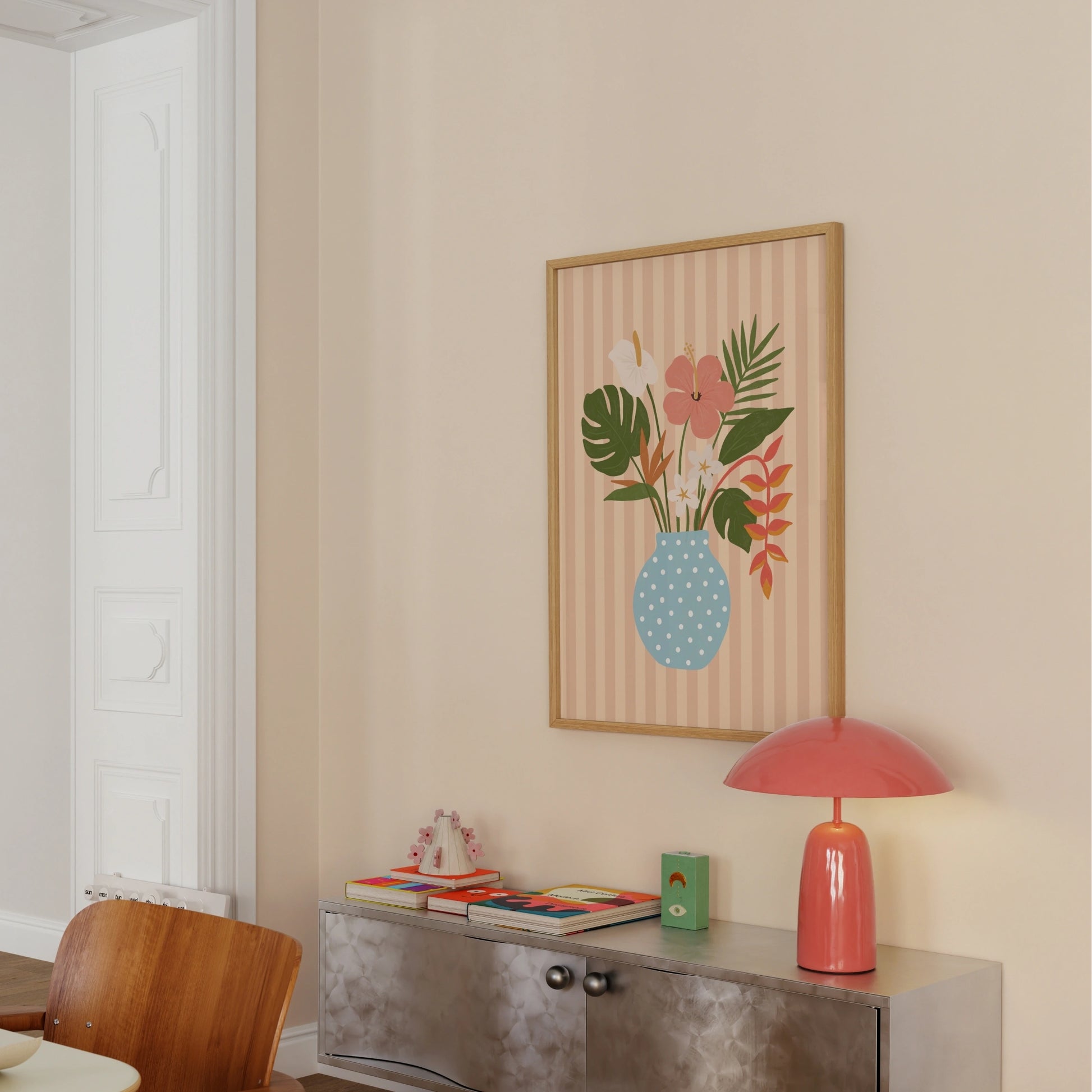 Surf Up Wall Art - Poster colorato con tavola da surf